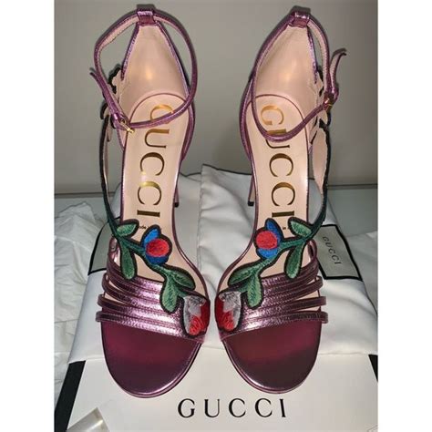 gucci ophelia embroidered sandal